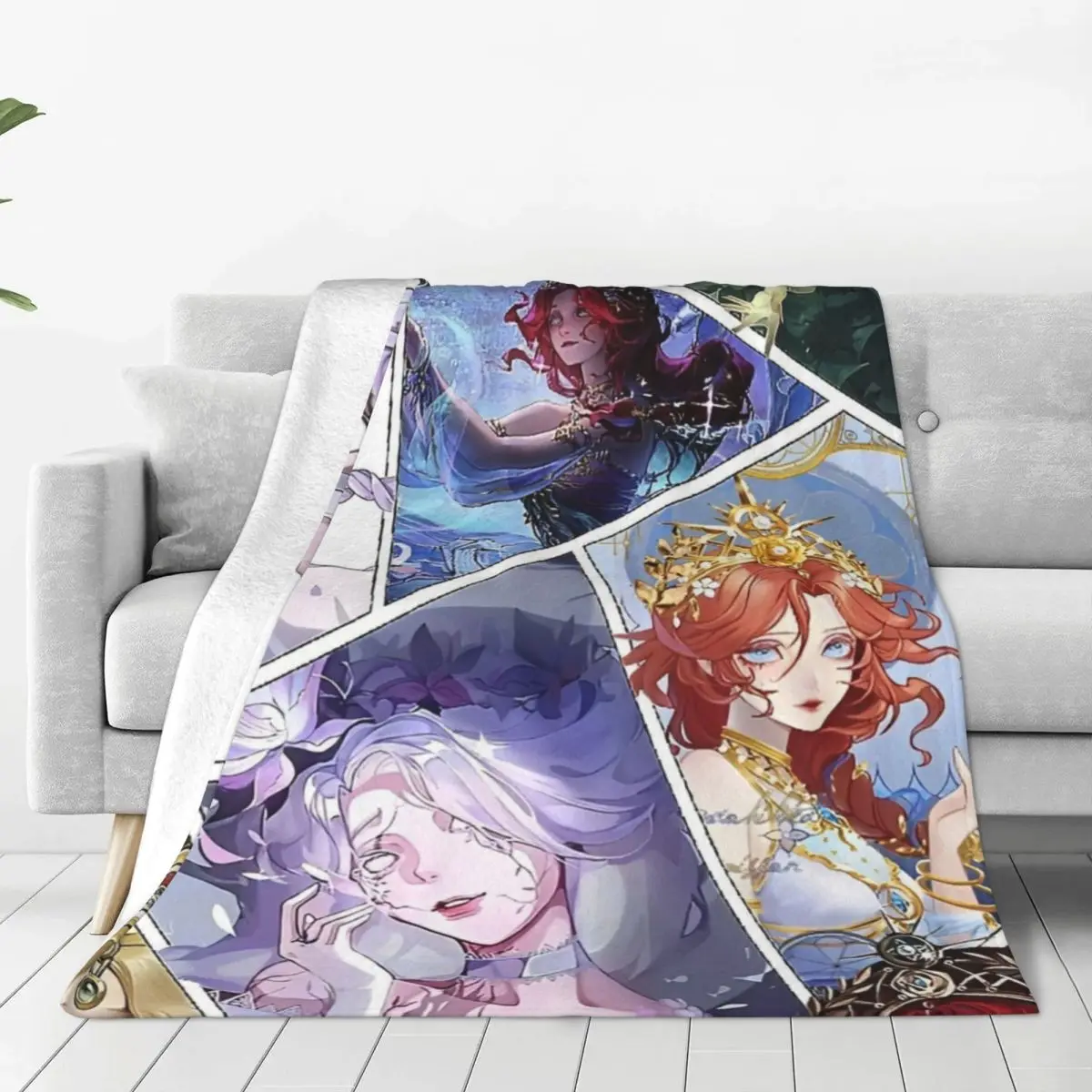 I-Identitys V Game Grace Blanket Soft Warm Fluffy Plush Throw Blanket For Bedroom Travel Office Flannel Bedspread Bed Cover