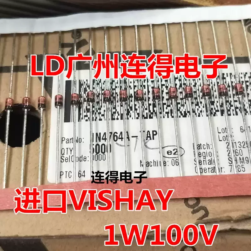 10-100pcs imported VISHAY voltage regulator diode 1W100V 1N4764A-TAP brand new in stock