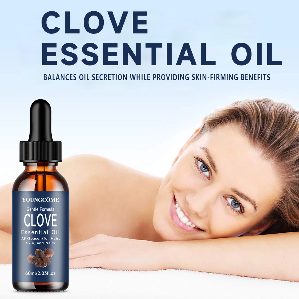 Clove Essential Oil Essential Bottle Shine Facial Care Moisturizing Repair Anti-Aging and Natural Organic Aromas Essential Oil