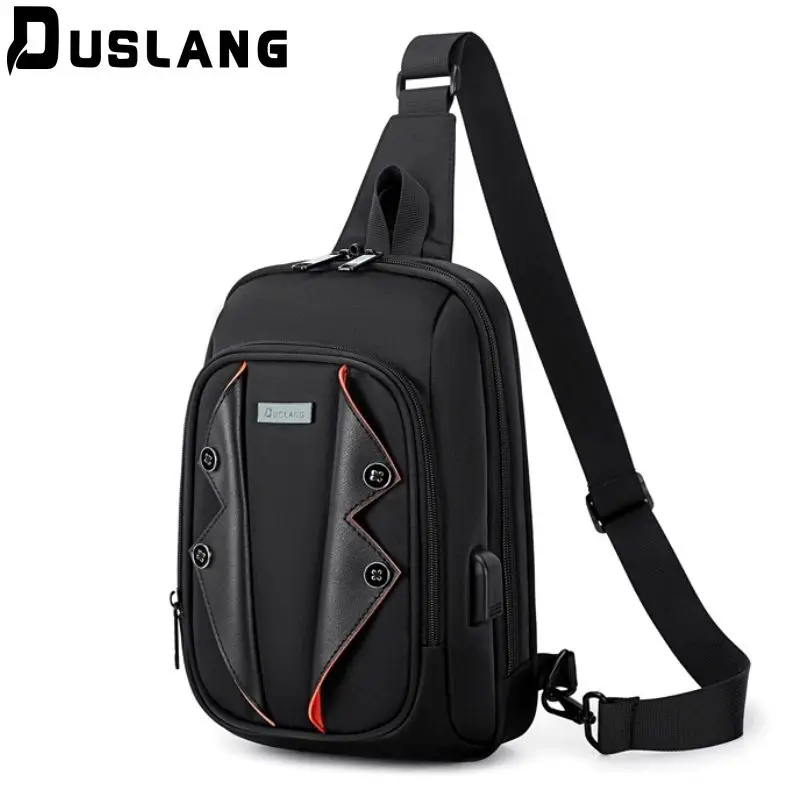 Casual Men's Chest Bags Business Shoulder Bag Messenger Bag Nylon Canvas Fashion Waist Bag Outdoor Sports Man Shoulder Bag