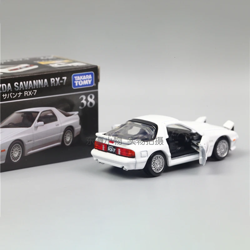 Diecast Alloy PREMIUM Black Box 38 Head Text D Mazda RX-7 Cars Model Adult Classics Nostalgia Toys Gifts Souvenir Static Display