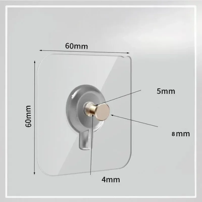 1-20Pcs Screw Wall Hooks Self Adhesive Hangers Seamless Nail Screw Free Sticker Hook for Wall Mount Kitchen Bathroom Home Office