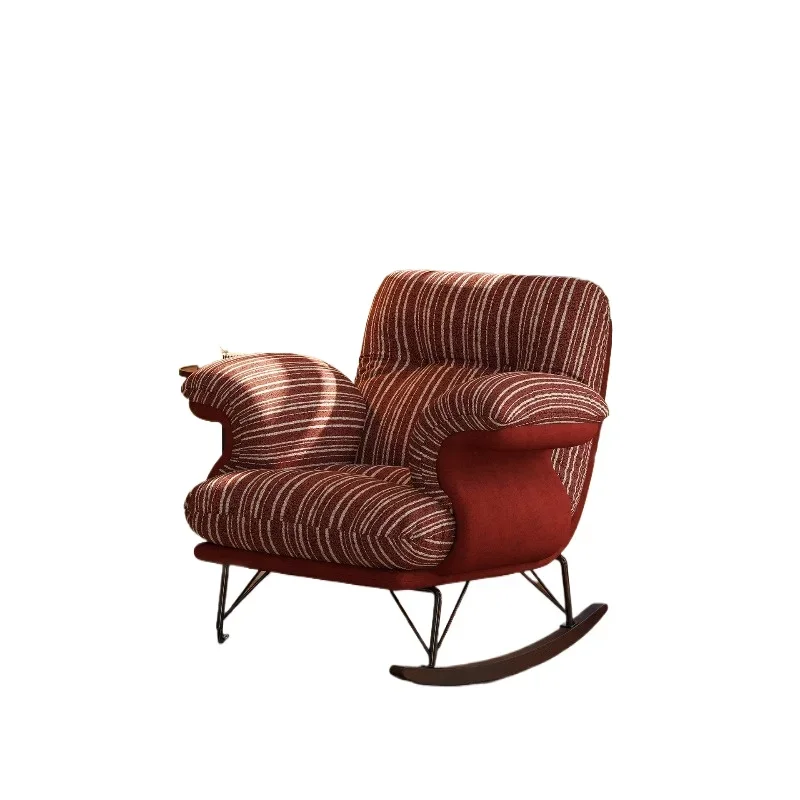 

Retro single rocking chair adult reclining chair balcony living room leisure sofa reclining and sleeping antique lazy rocking