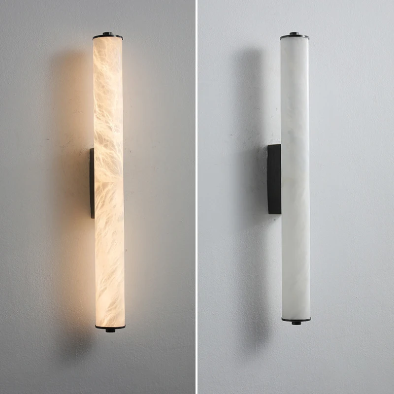 Spanish Marble LED Wall Light Gold Black Copper Sconce Indoor Living Room Bedroom Stairs Hotel Led Wall Lamp