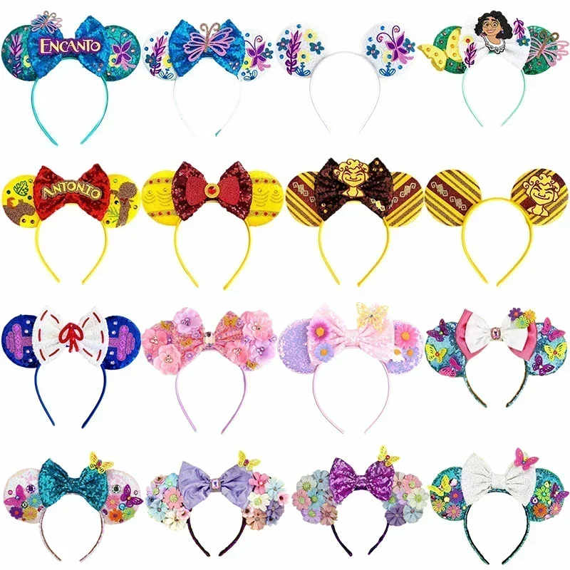 Disney The Princess and the Frog Ear Headband for Adults Mickey Mouse Naveen Tiana Ears Hairbands Women Sequins Bows Accessories