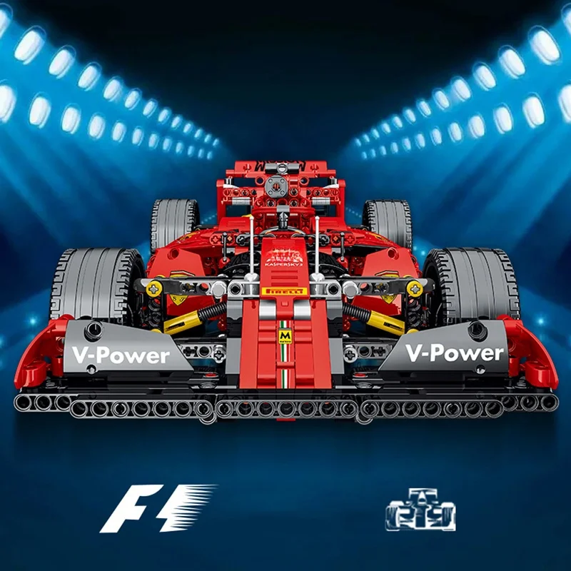 New Technical Red F1 Formula City Speed Racing Car Building Blocks Bricks Famous Sport Vehicle Model Boys Assembly Toy Kid Gift