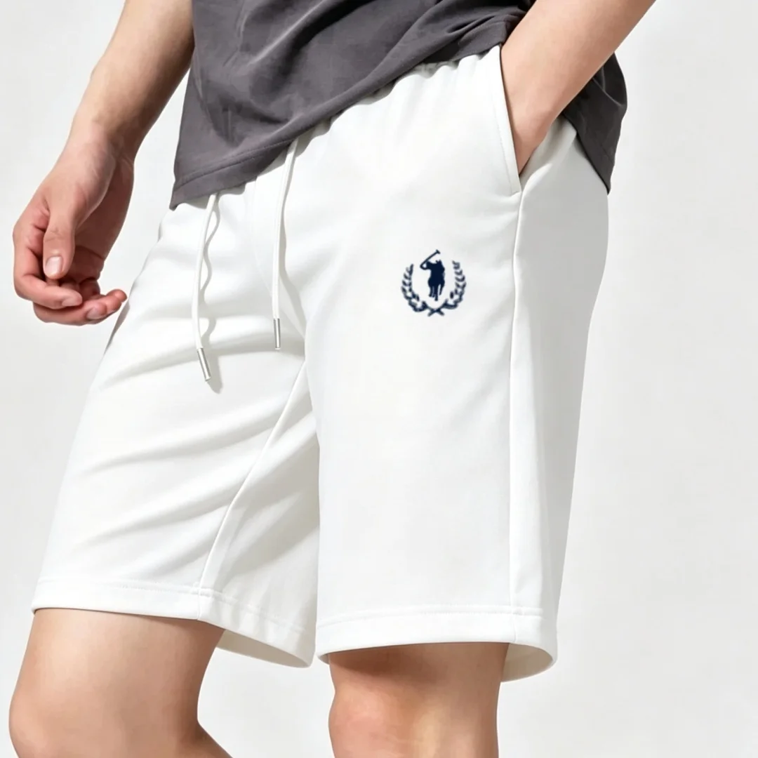 

100%pure cotton high-end brand men's shorts summer fashion pony embroidery Paul breathable casual pants beach pants sports pants