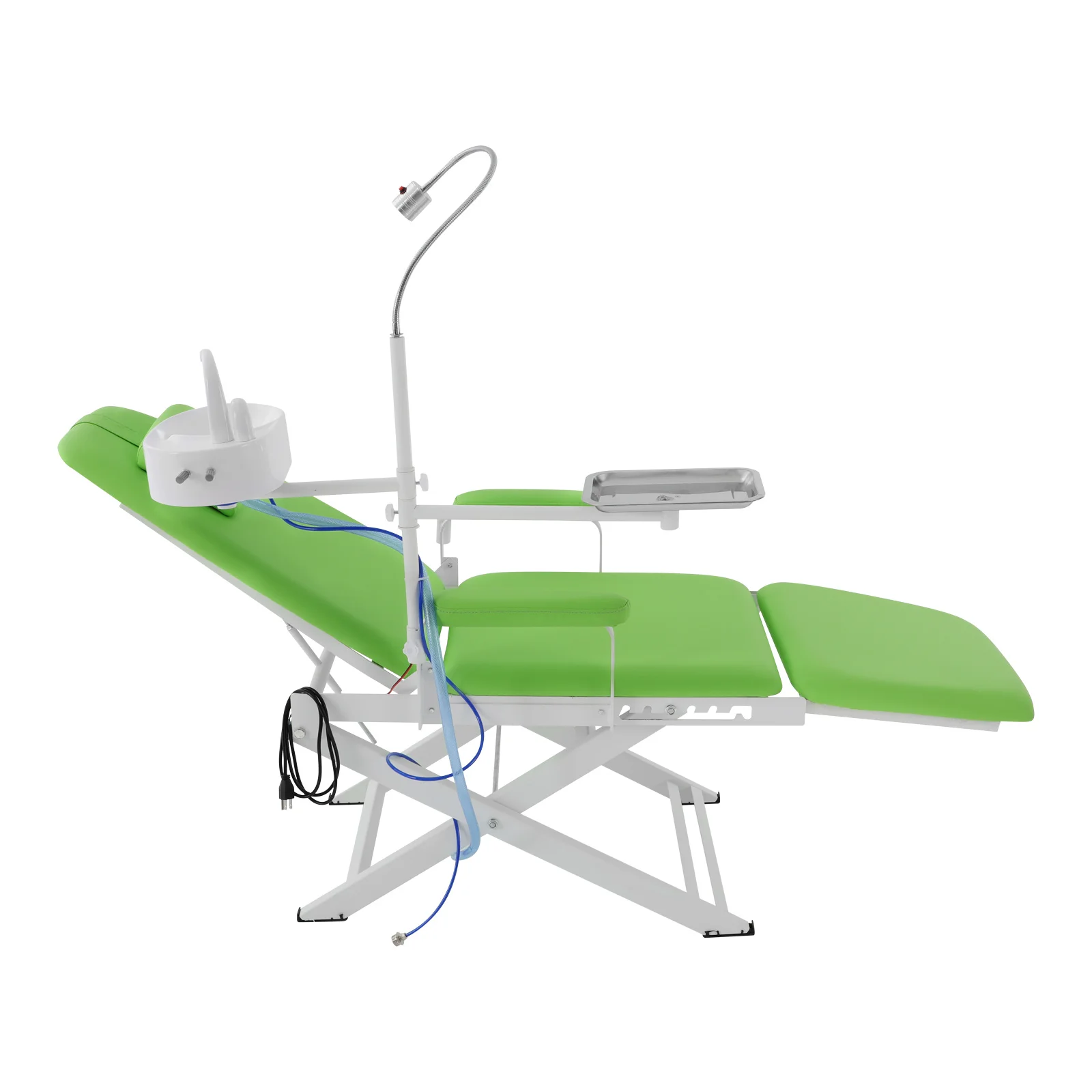 Portable Folding Mobile Dental Chair with LED Lamp, 360° Light Arm Rotating Dental Chair for Hospitals, Clinics image 5