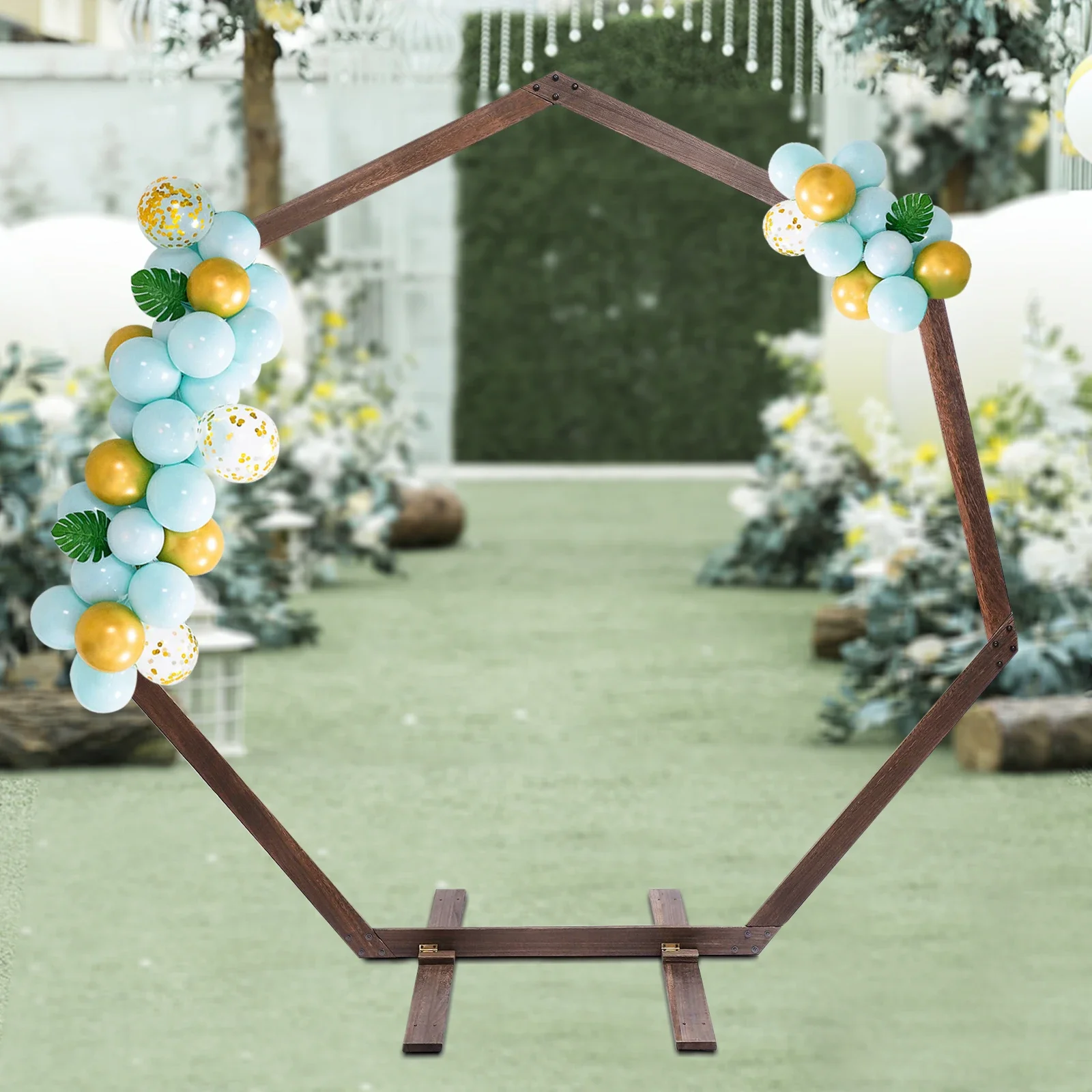 Wood Wedding farmhouse Theme Backdrop Stand Decoration