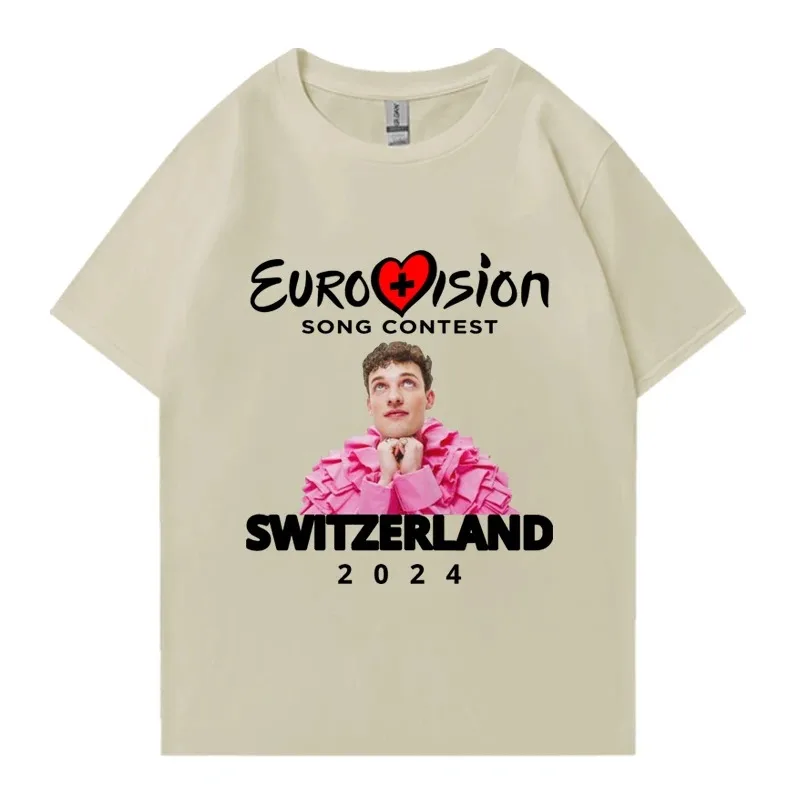 Hot Sale Eurovision 2024 Event Nemo Mettler Print T Shirt Men Women Hip Hop Oversized Streetwear Unisex Short Sleeve T-shirts