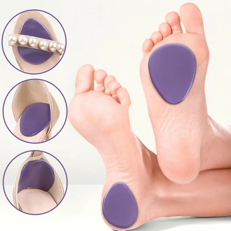 Almohadillas de Gel de silicona para el antepié para mujer, almohadillas para zapatos, alivio de la fascitis Plantar, absorción de impacto, plantillas para el cuidado de los pies, protectores de sandalias