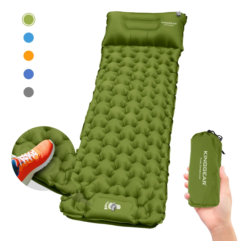 

Compact ultra-light TPU inflatable camping sleeping pad built-in pedal air cushion camping sleeping pad