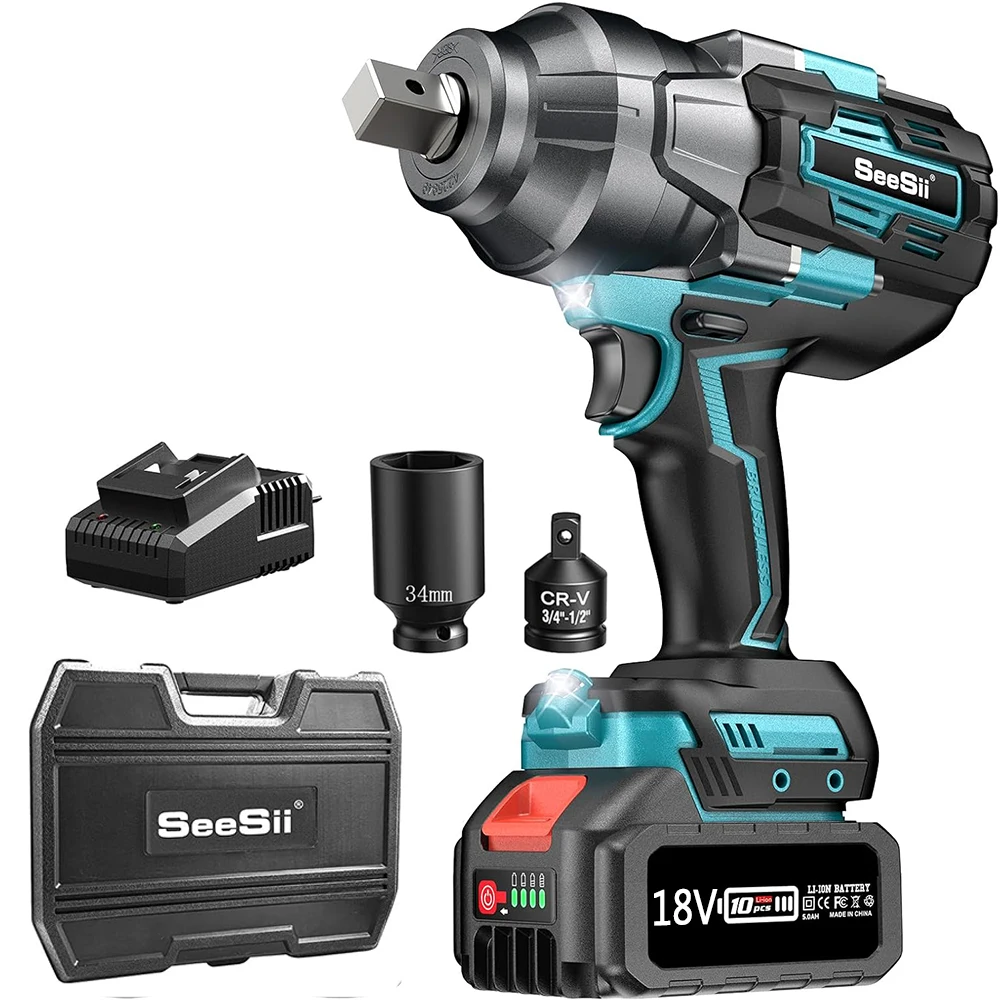 SEESII 1600NM High Torque Impact Wrench 3/4