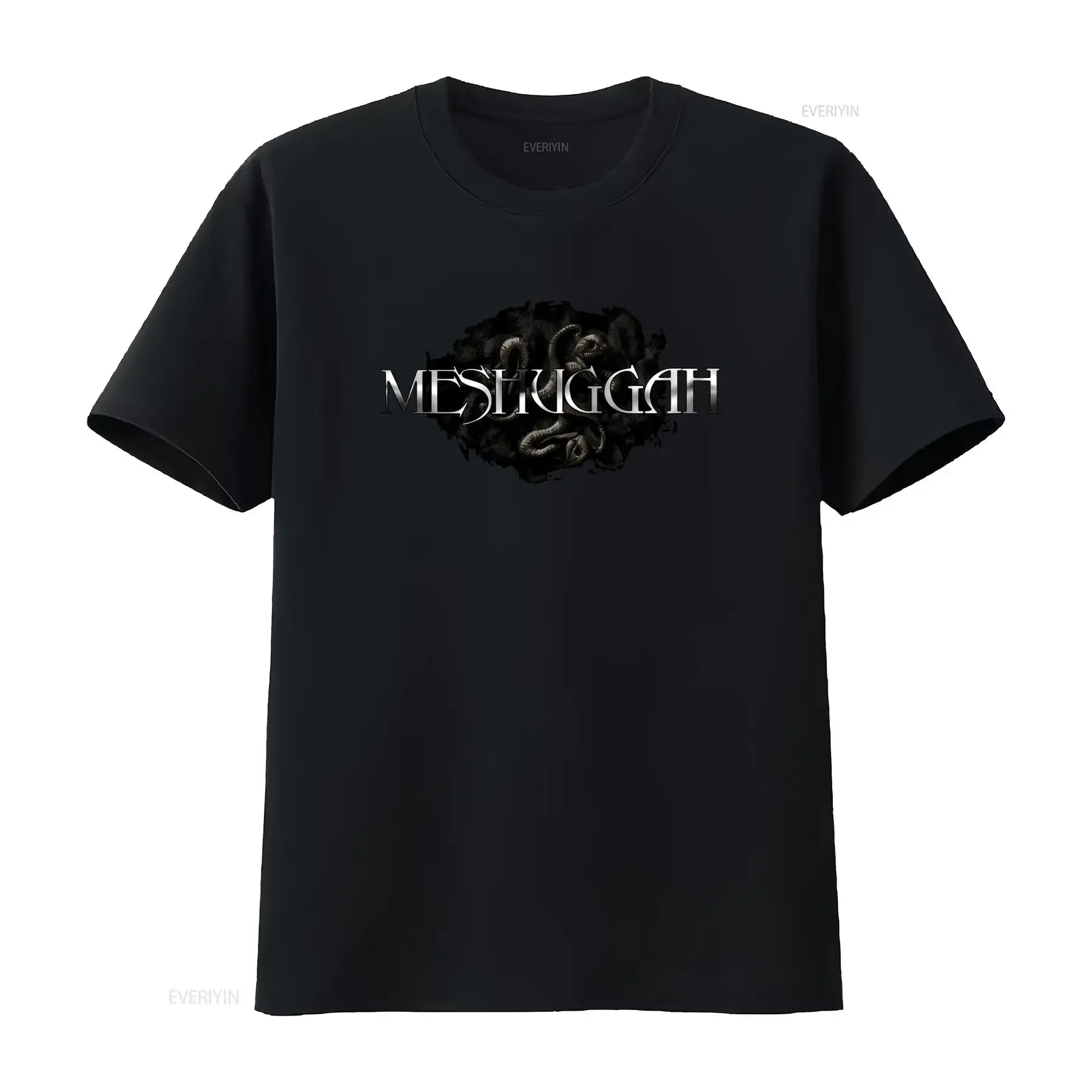 Gothic Heavy Metal Meshuggah Band Snake Print Casual Streetwear T Shirt vintage Washed Unisex Stylish Comfortable streetwear