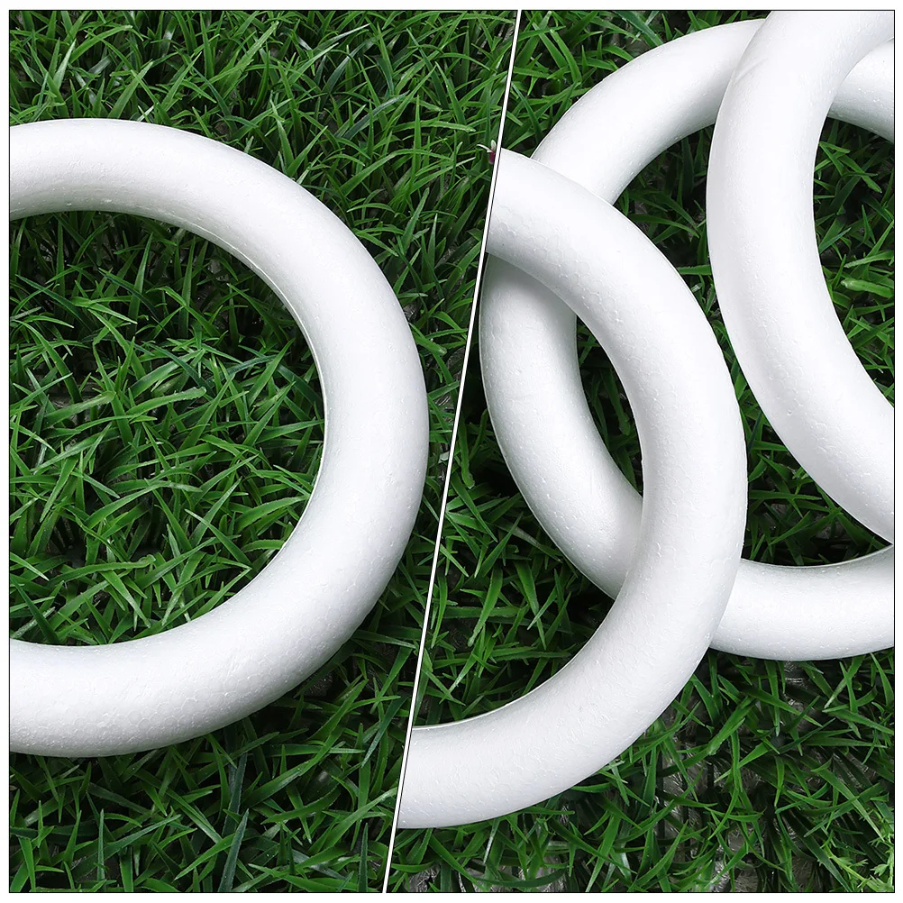 

4Pcs DIY Round Foam Ring for Creative Craft Projects Decorative Wreath Making Painting Customization Adult Art Activity