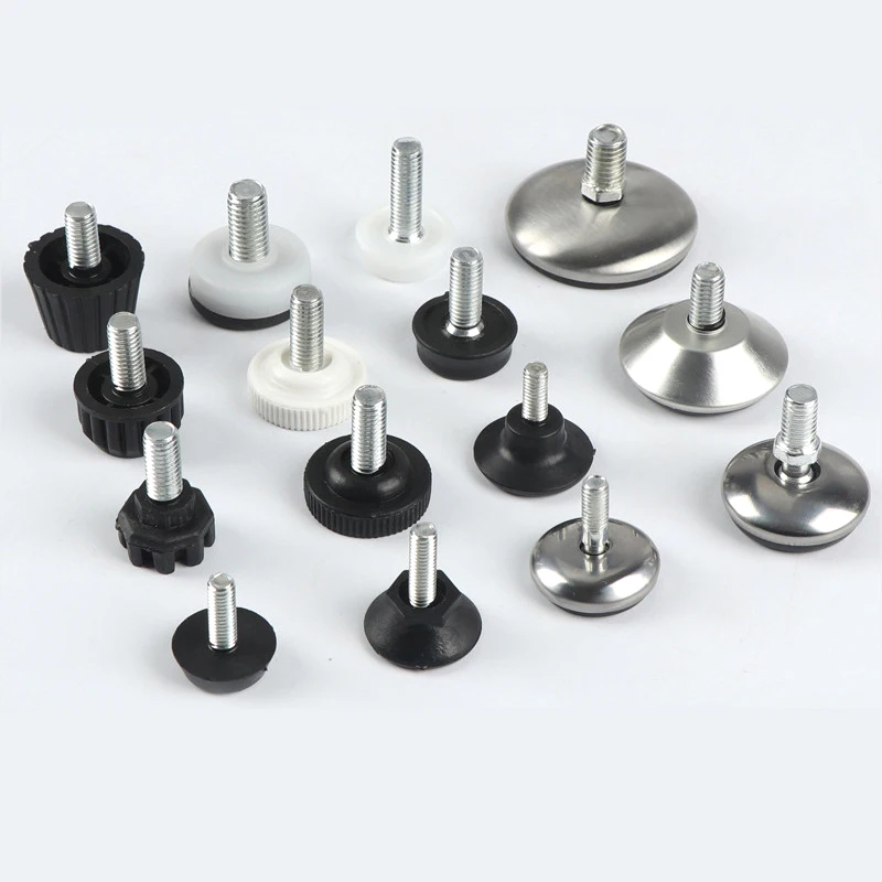 4 pcs adjustable foot pads, tables, chairs, display cabinets, furniture, smooth adjustment feet with four claw nuts
