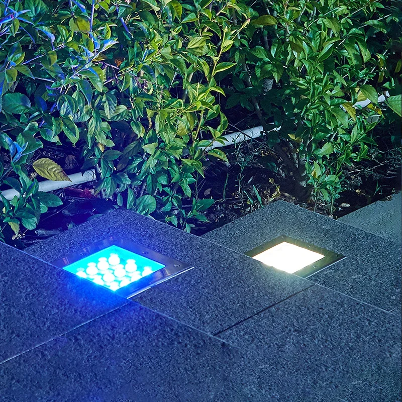 الفولاذ المقاوم للصدأ مربع IP67 مقاوم للماء حديقة LED إضاءة تحت الأرض 3 واط 5 واط 9 واط في الهواء الطلق دفن مسار بقعة راحة صندوق الإضاءة