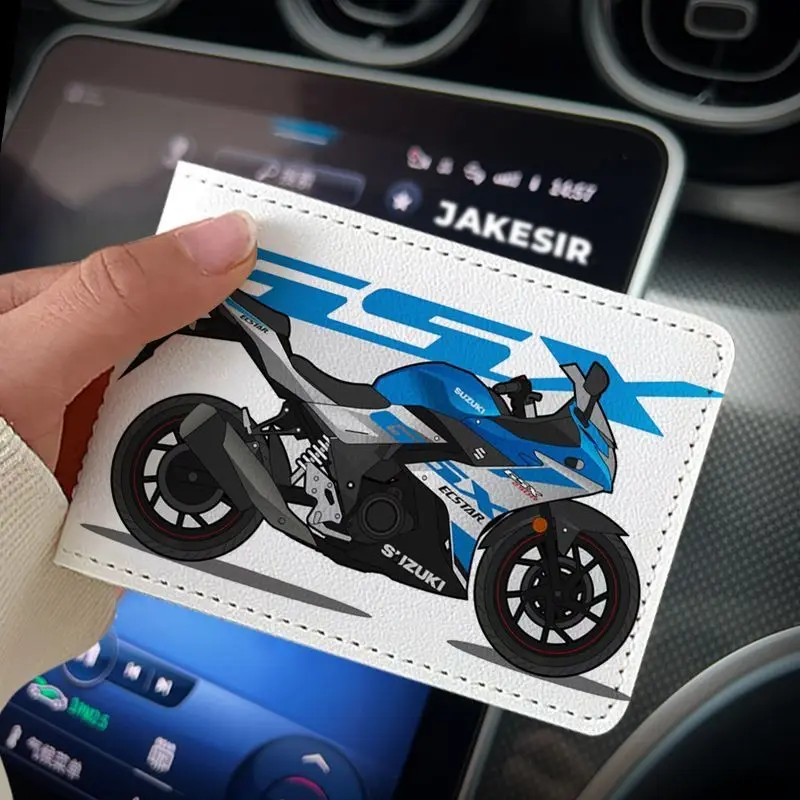 New 2025 High Quality Neutral Wallet Fun Fashion Foldable Wallet Motorcycle Locomotive Print Wallet Pu Leather