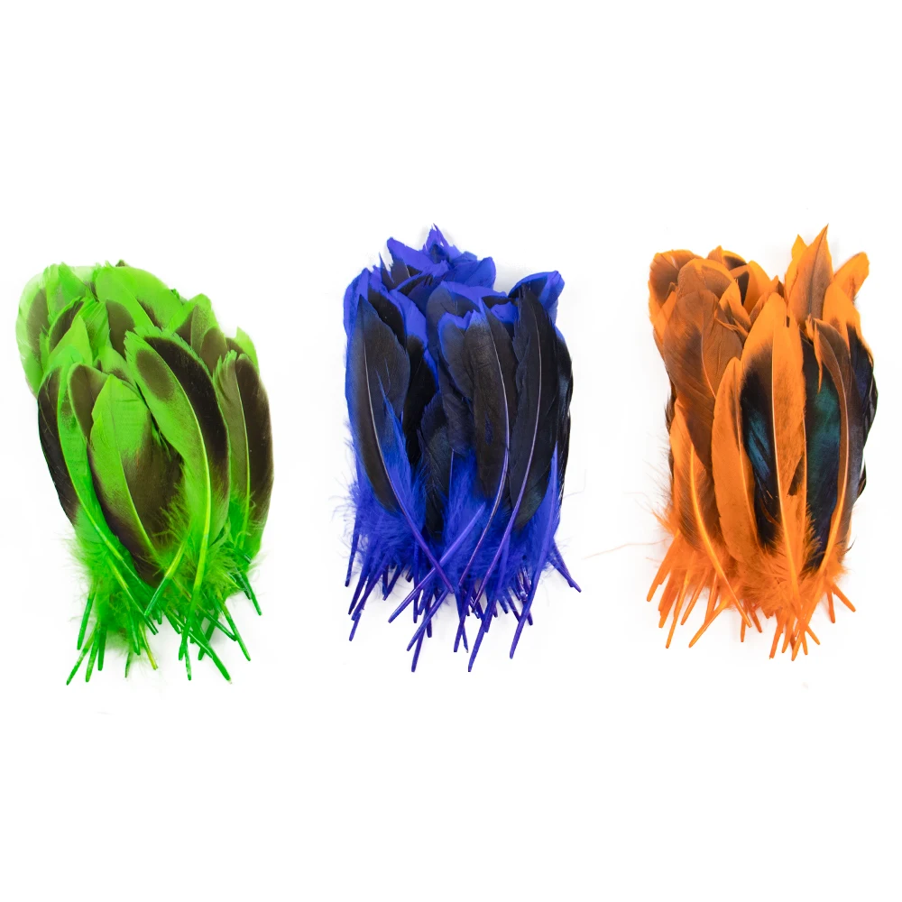 100 PCS/Lot Colorful Natural Green wild duck feathers 10-15 CM for Mask Headdress DIY Crafts Decoration Party Plumes Accessories