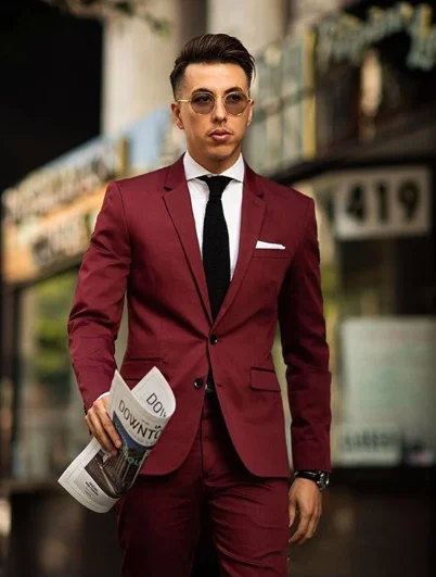 2025 Blazer Suits For Men High Quality Single Breasted Notch Lapel Custom Made Slim Fit Jacket Pants 2 Pcs Trajes De Hombre