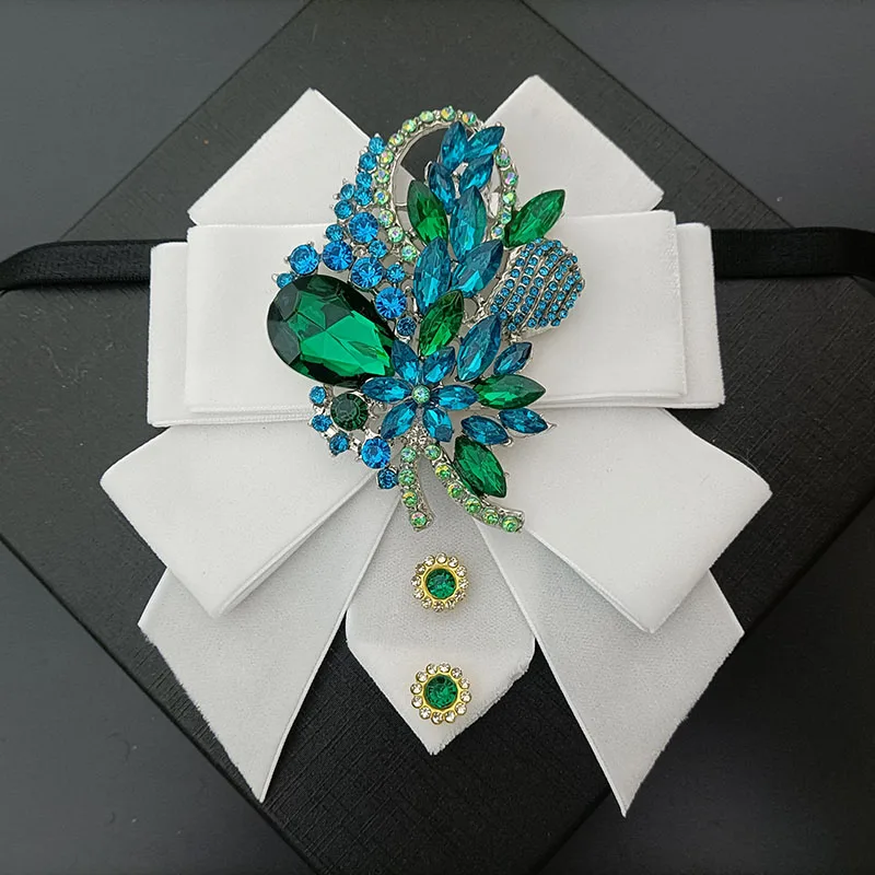 Herren Fliege Samt Strasssteine Handgefertigter Schmuck Geschenke High-End Business Bankett Anzug Hemdkragen Blume Männer Hochzeit Fliege – Detail 11