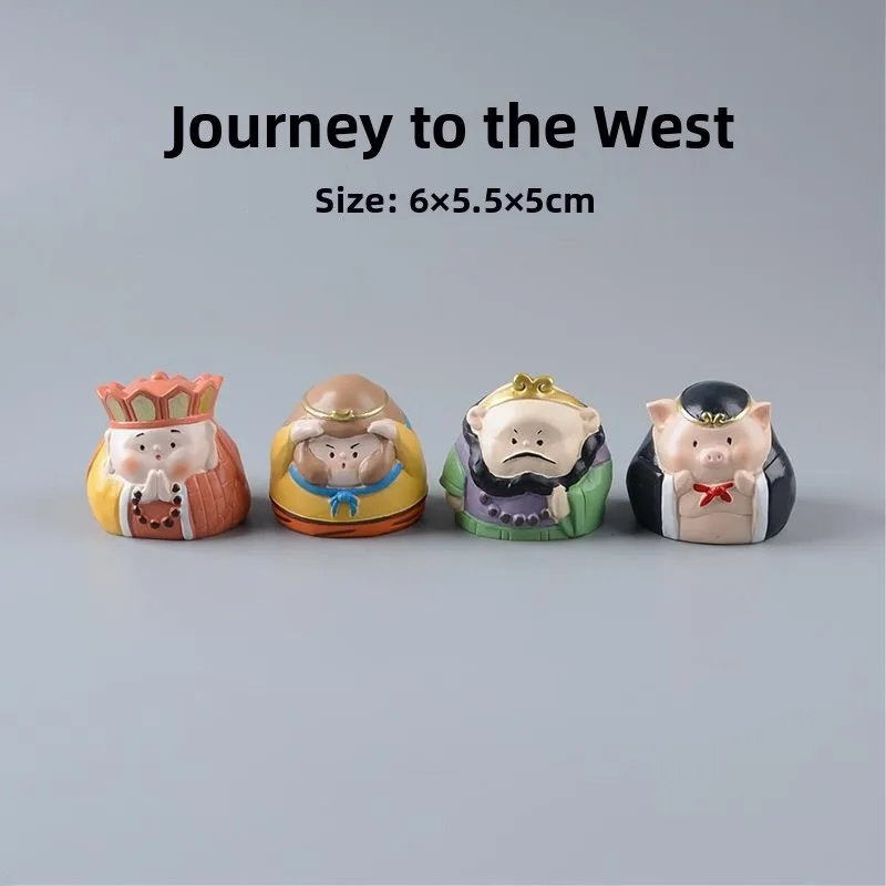 Resin Decorative Ornaments Xī Yóu Jì Sun Wukong Tang Sanzang Zhu Bajie Little Happy Fairy Tale Desktop Cute Gift Chinese Styl...