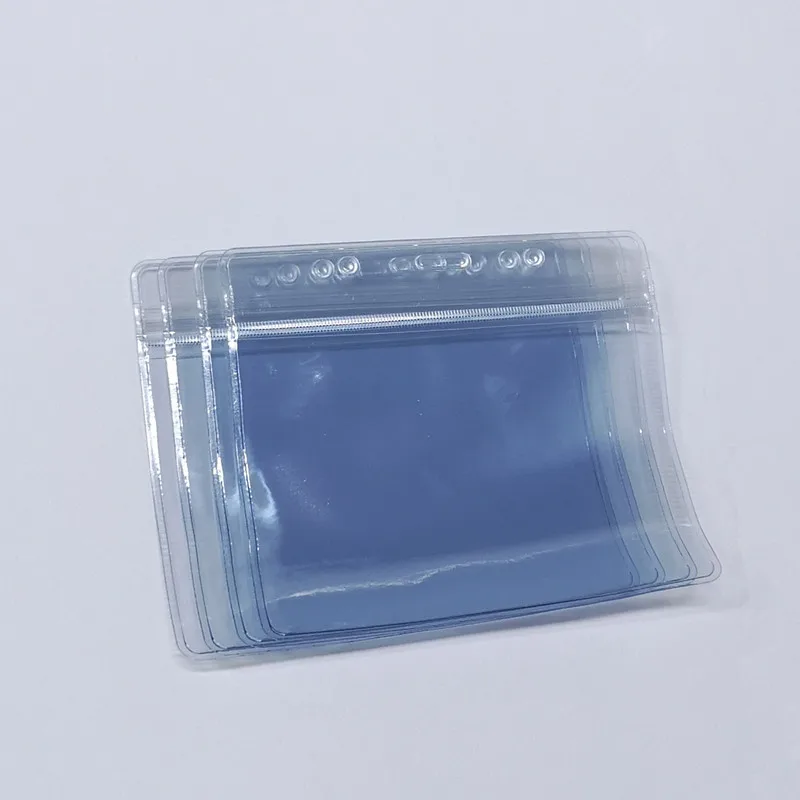 5pcs Hot Sale 4x3 Inch Soft Plastic PVC Card Holder Cover for ID Card Certificate Cards