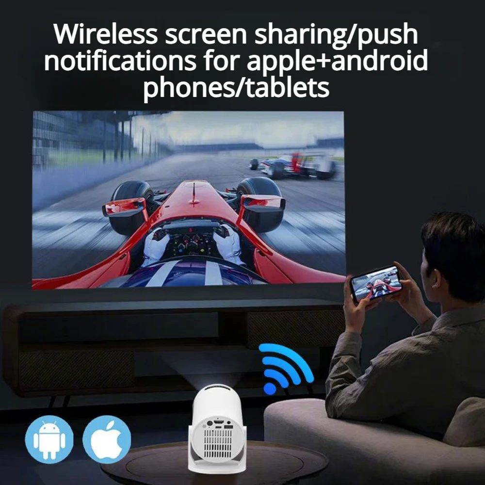 2026 New Model Home Mini Projector 480*320P 4K HD Portable Outdoor 180° The Projector Features Intelligent Auto-Focusing