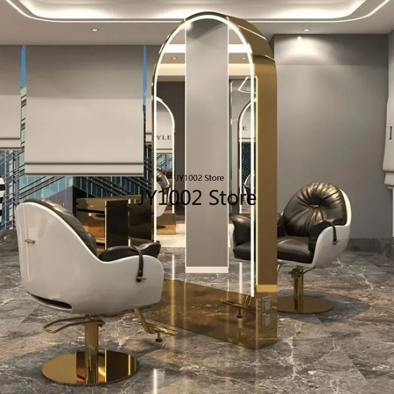 Internet Celebrity Barber Shop Mirror Stand Double-Sided Floor Hair Salon Special Single Hairdresser Stand for Stylists