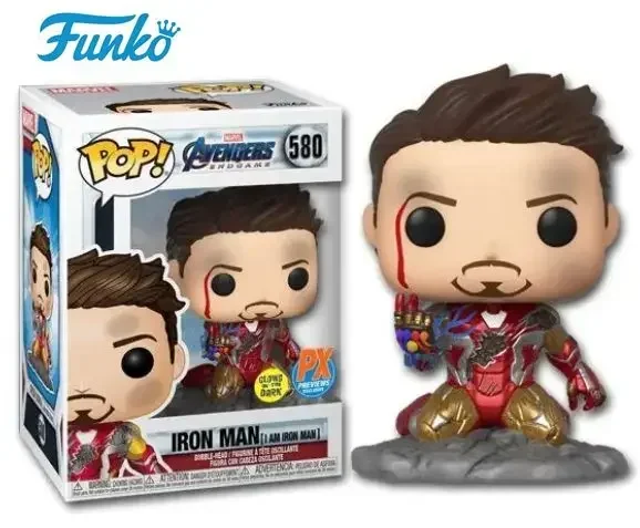 Funko pop Marvels The Avengers Iron Man 580# ACTION TOY FIGURES Vinyl Doll I AM IRON MAN Special Edition Model CollectibleToys