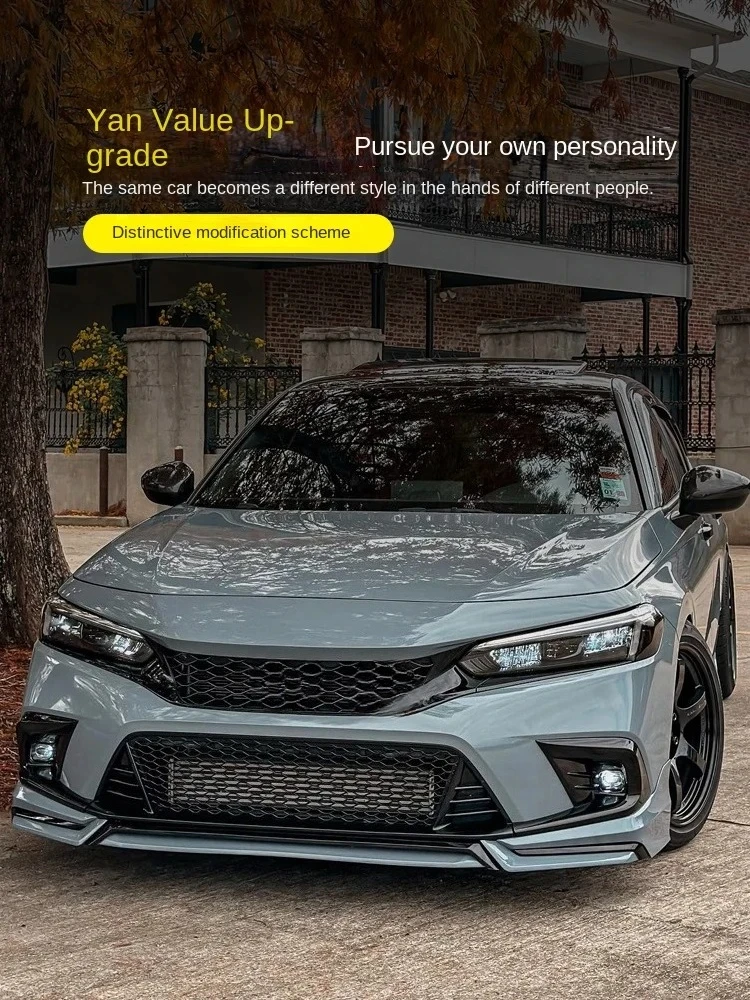 Suitable for Honda 11th gen Civic accessories 2021-24 Civic FE1 front lip diffuser side skirt JDM modified YOFER body kit