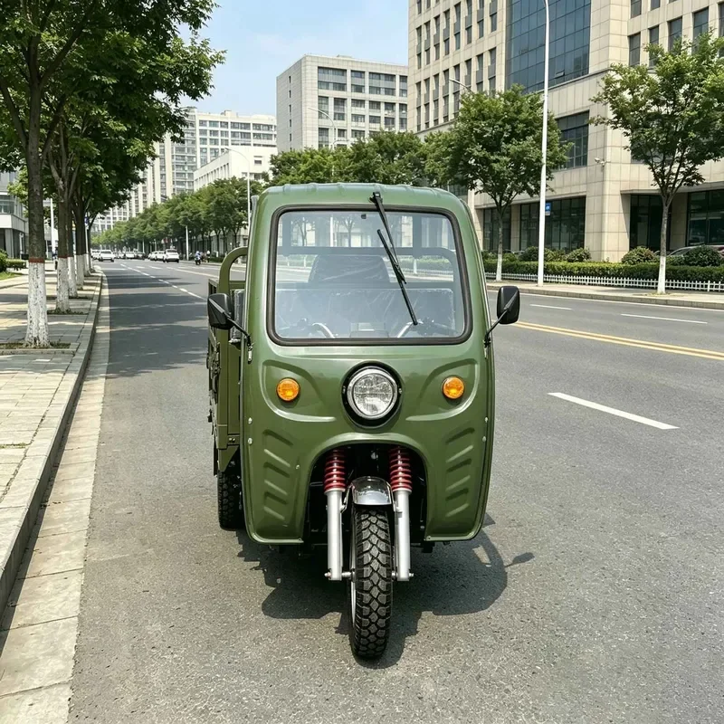 for Fuel Cargo Tricycle Strong Durable Low Failure Rate Fuel Saving Three Wheeler Pulling Cargo with Shed for Export