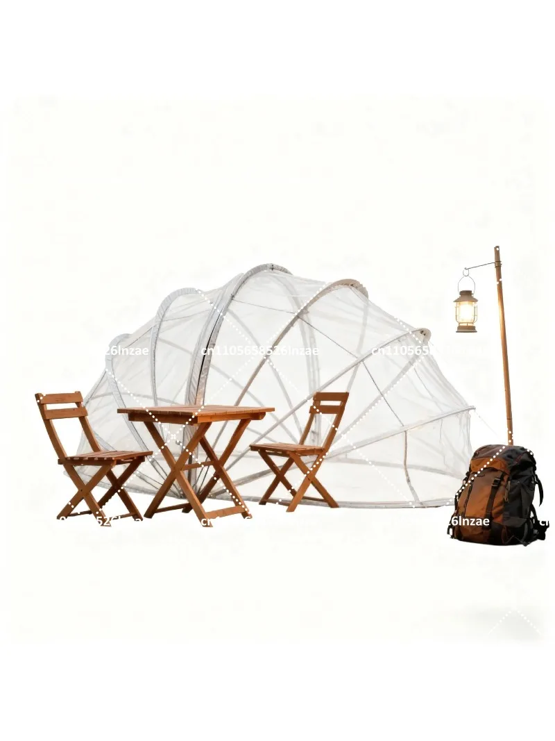 Durable 8-Person Transparent Dome Tent with PVC Bubble Cover for Winter Outdoor Camping and Stargazing