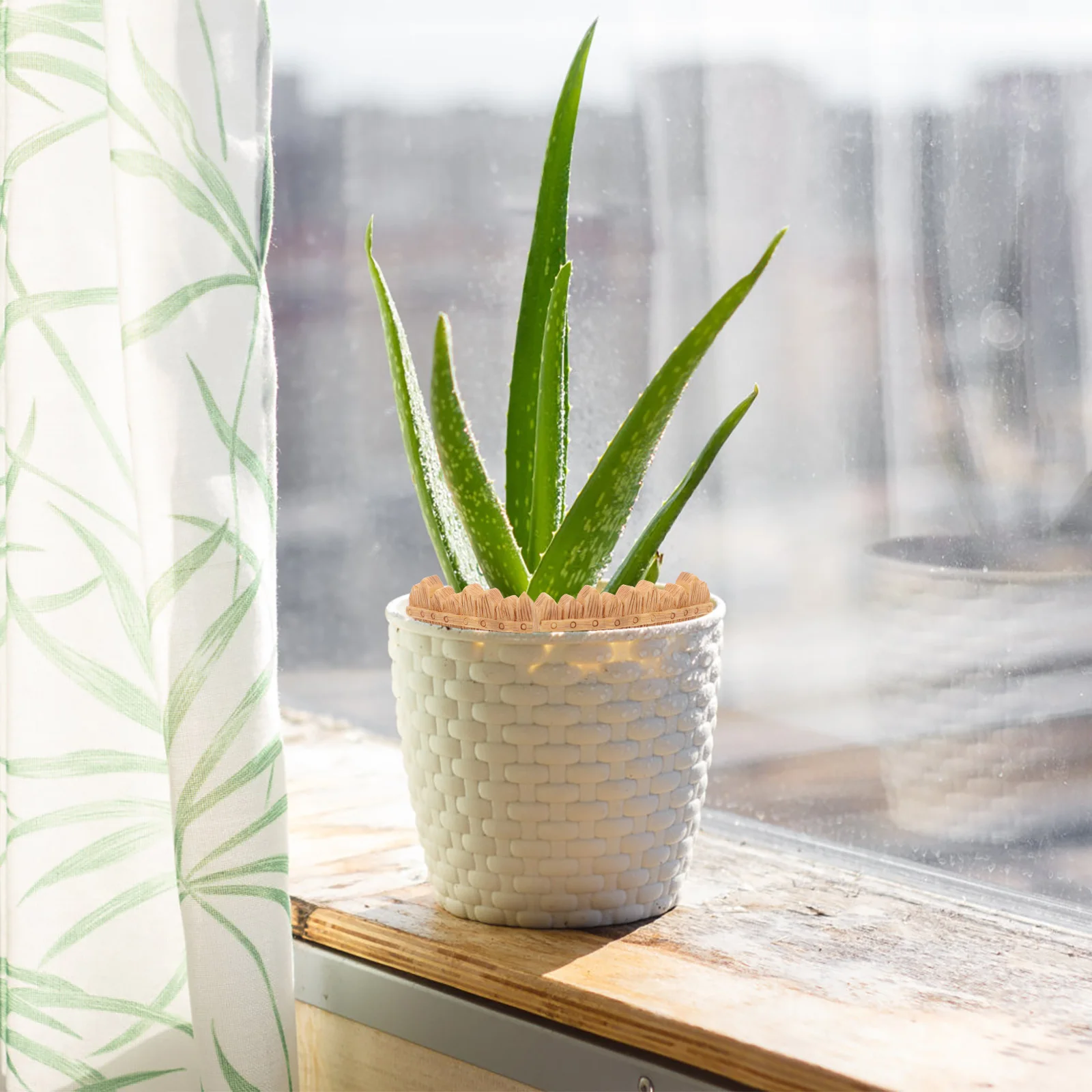 

8pcs Miniature Ladder Decors Realistic Resin Micro Landscape Ornaments Miniature Fence Ladder Adorns Office