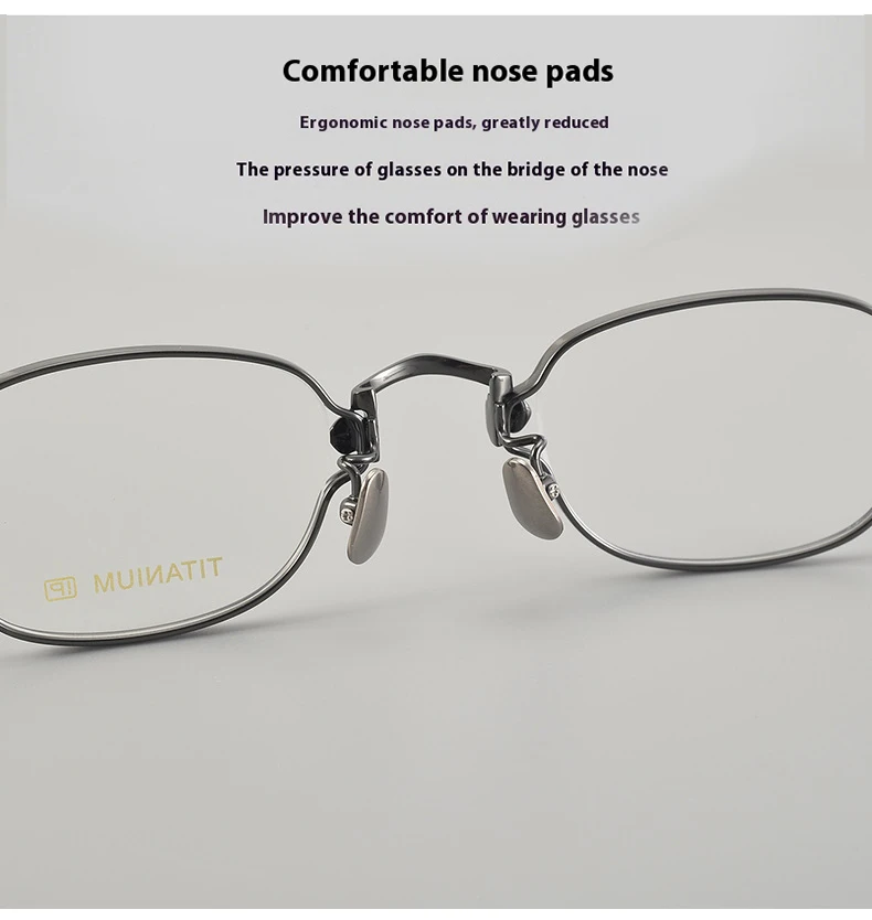 Gafas de titanio puro hechas a mano de marca de lujo, montura pequeña, gafas graduadas para lectura, miopía, montura de moda, gafas de medio marco
