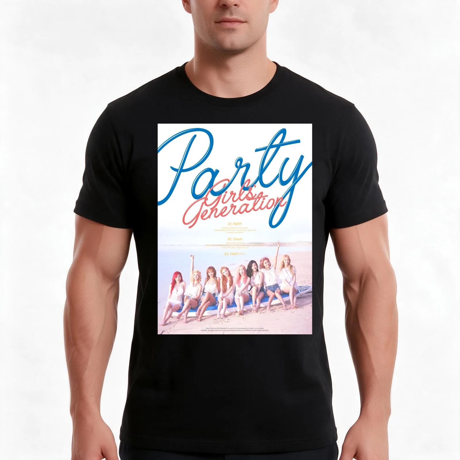 GIRLS GENERATION PARTY T-Shirt, Summer Casual Cotton Tee, Oversized Streetwear Tops, Vintage Graphic Print, Unisex Men Women