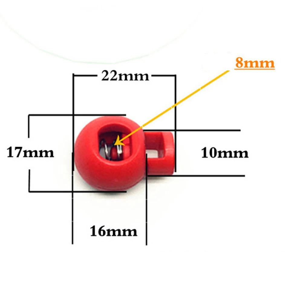 

60pcs Spring Buckle Adjustable Elastic Cord Locks Toggle Fit Hoodie Sweatpants Shoes Gym Outdoor DIY Plastic Rope