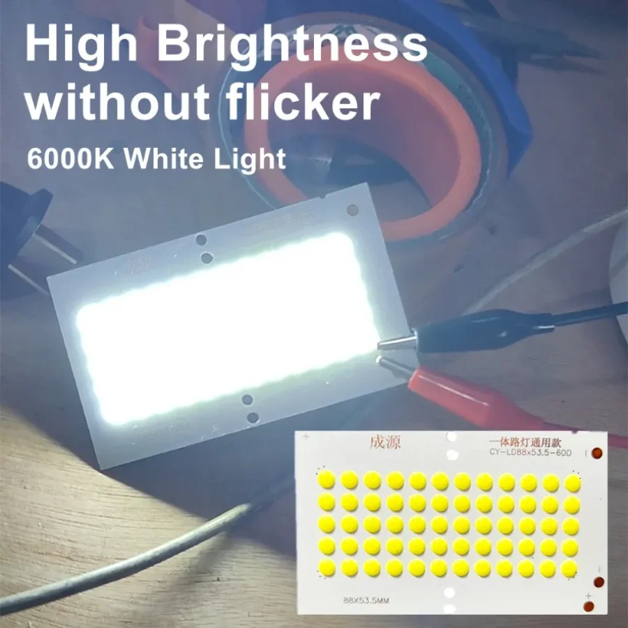 10~1PCS Light Panel 3V Solar Chip Light Source White Light LED COB 60 Beads Integrated Chip Portable Floodlight Bulb Accessories