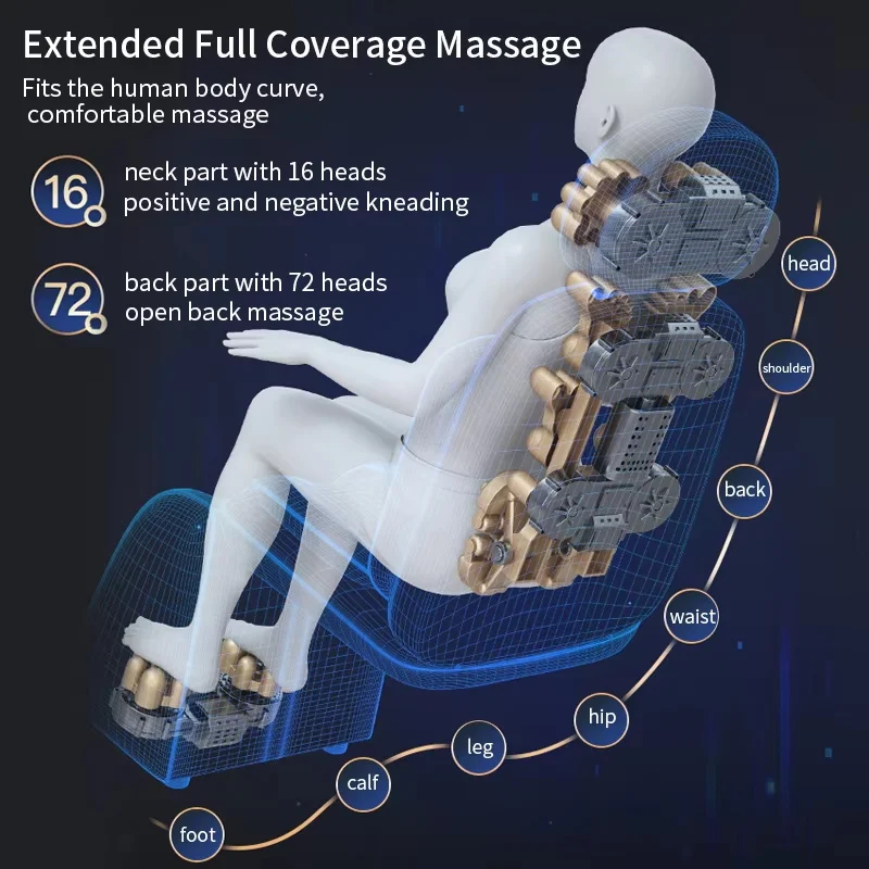 Upgrade elektrische volledige lichaamsmassagestoel nek rug taille been infrarood verwarming trillingen kneden shiatsu kussen stoelontspanning