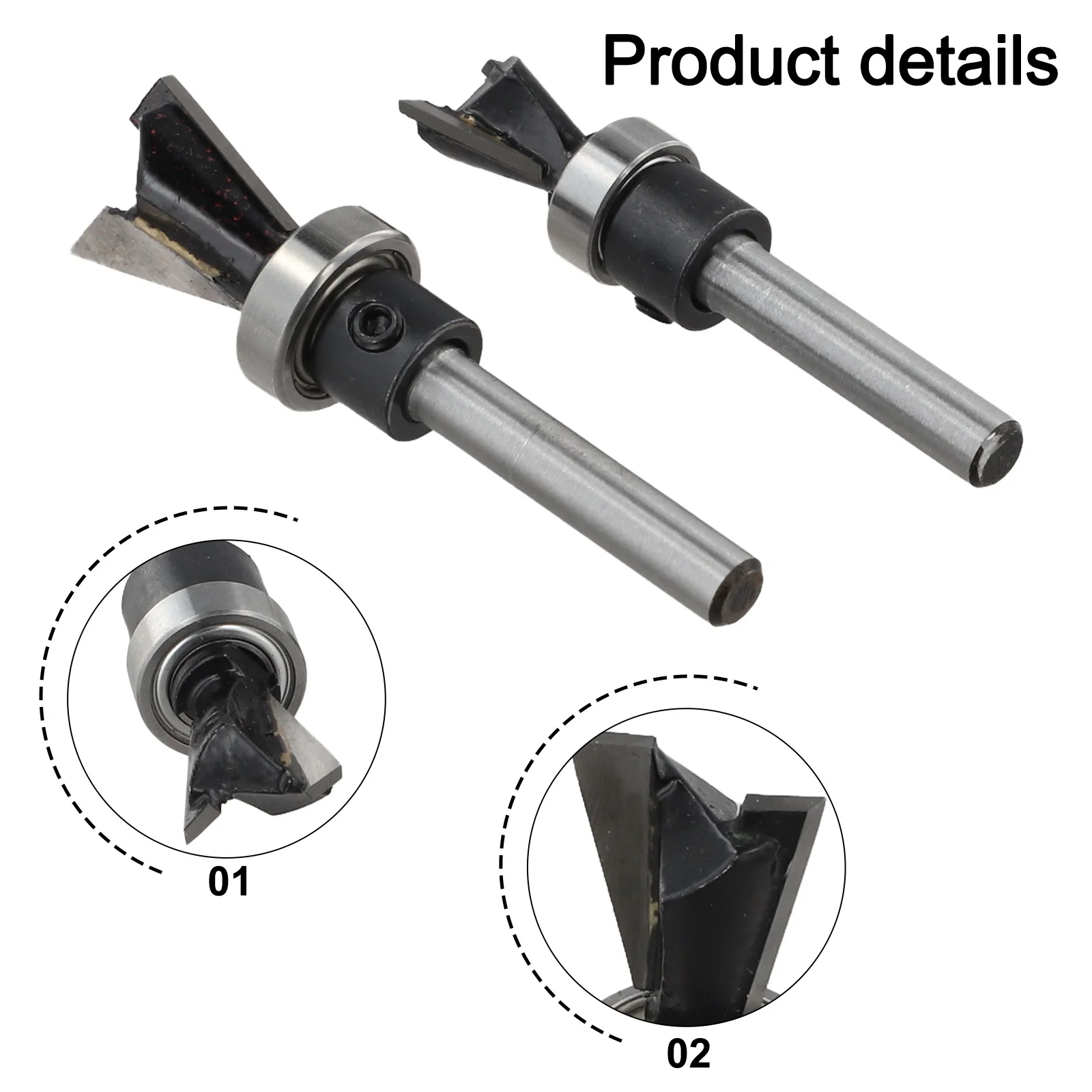 6MM Shank Router Bit Home Improvement Solid Hardened Steel Bodies Smooth Slicing for kickback Design High Hook Angles