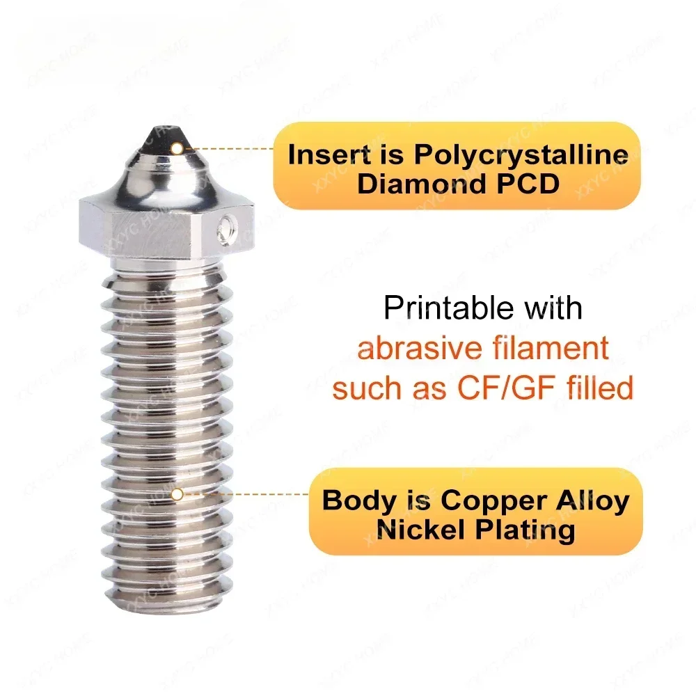 C Trianglelab Volcano ZSD Diamond Copper Alloy Nozzle High Temperature and Wear Resistant for Volcano Hotend Rapido Uhf  Printer
