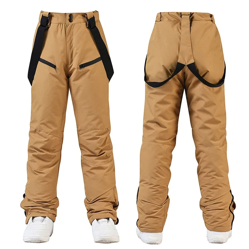 New High Quality Unisex Ski Pants Windproof Waterproof Snowboard Wear Winter Warm Snow Sports Pants Men Women Ski Camping Brand