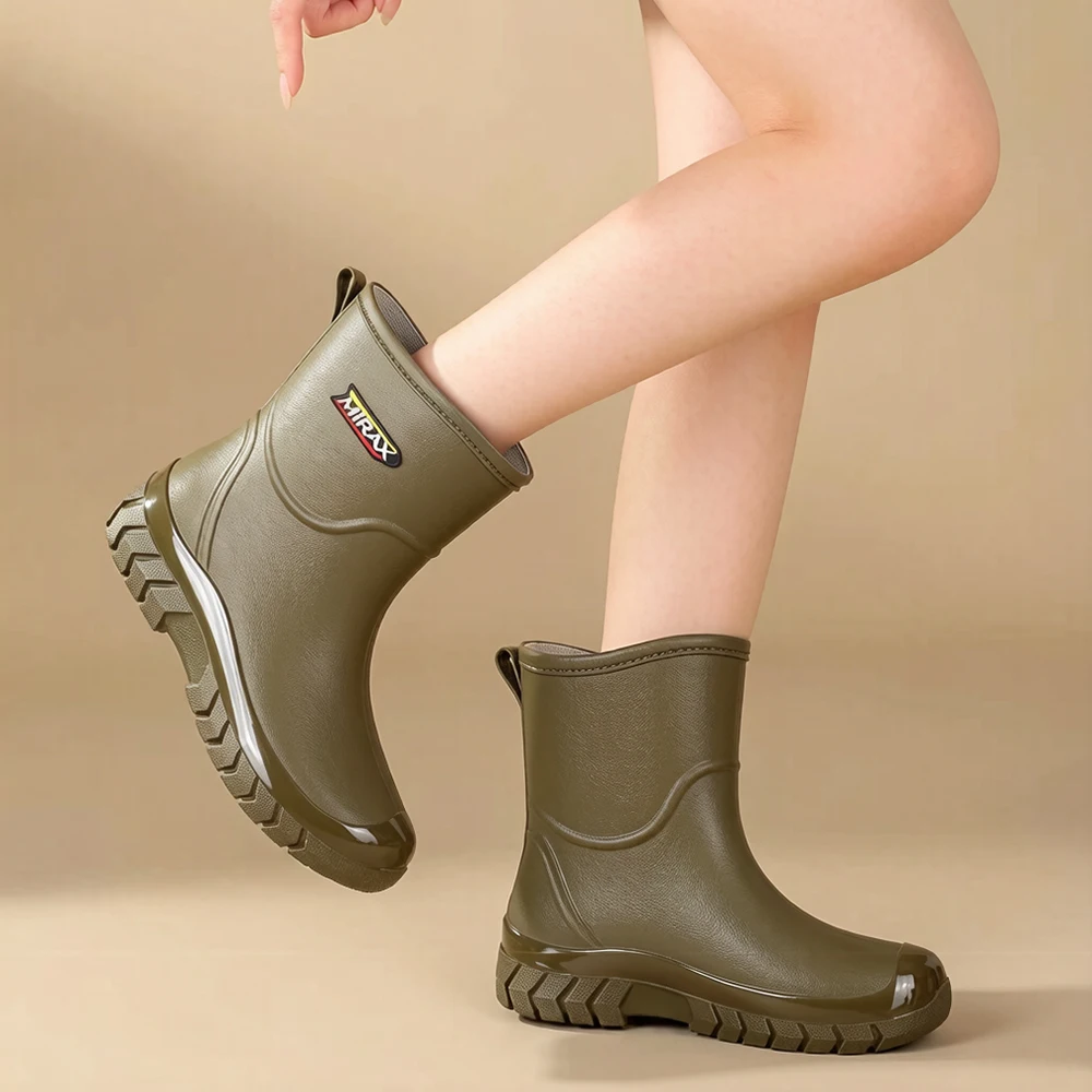 Modische, leichte, wasserdichte und rutschfeste Damen-Regenschuhe für Outdoor-Aktivitäten – Detail 1