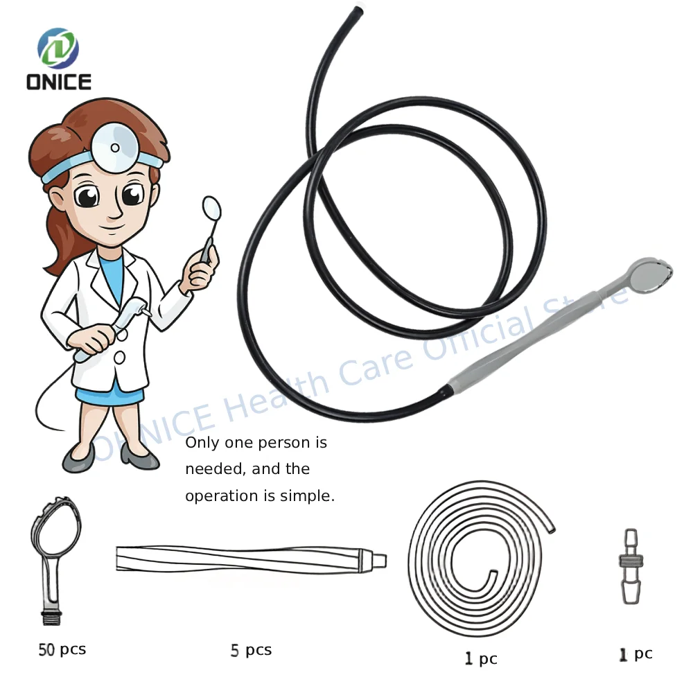 

‌ Набор одноразовых зеркал премиум-класса на присоске для стоматологии | 50 шт. противотуманные зеркала для рта с силиконовой трубкой и стерилизаемым дизайном