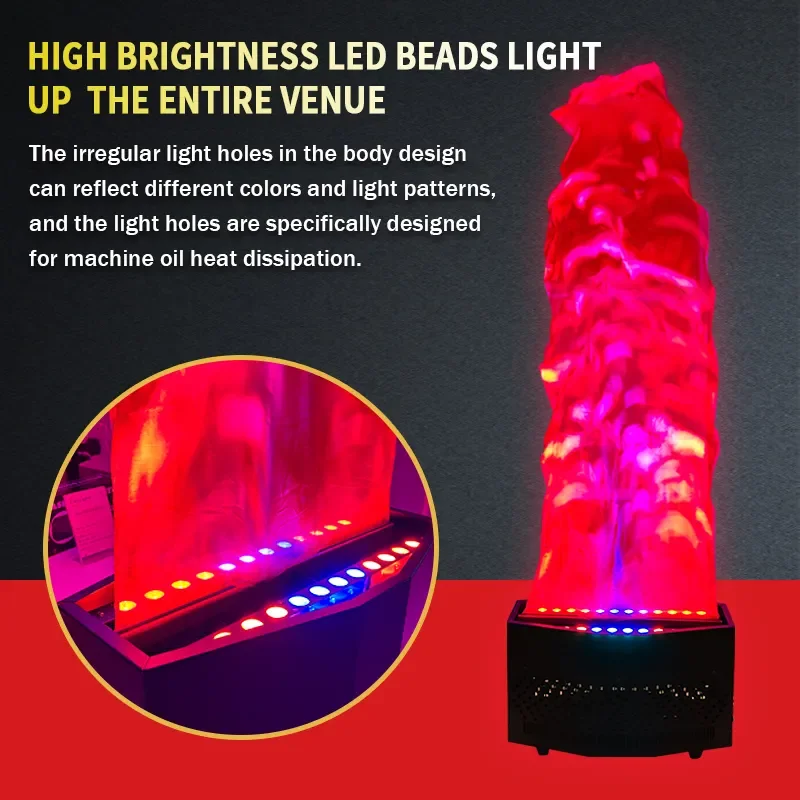 Macchina per effetti di fiamma artificiale Disco Party Bar Spettacolo di nozze Macchina per effetti di fiamma realistici e luci a LED Effetto fiamma simulato
