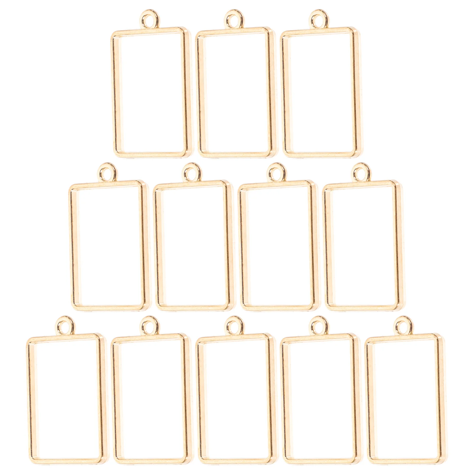 

50Pcs Resin Bezels Bezel Pendant Charms for Jewelry Making DIY Craft Projects Hollowed Pendants Creative Shape Design