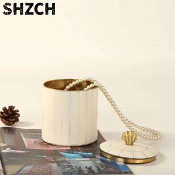Indian-style handmade cow bone storage jar jewelry box model home storage jar ornament