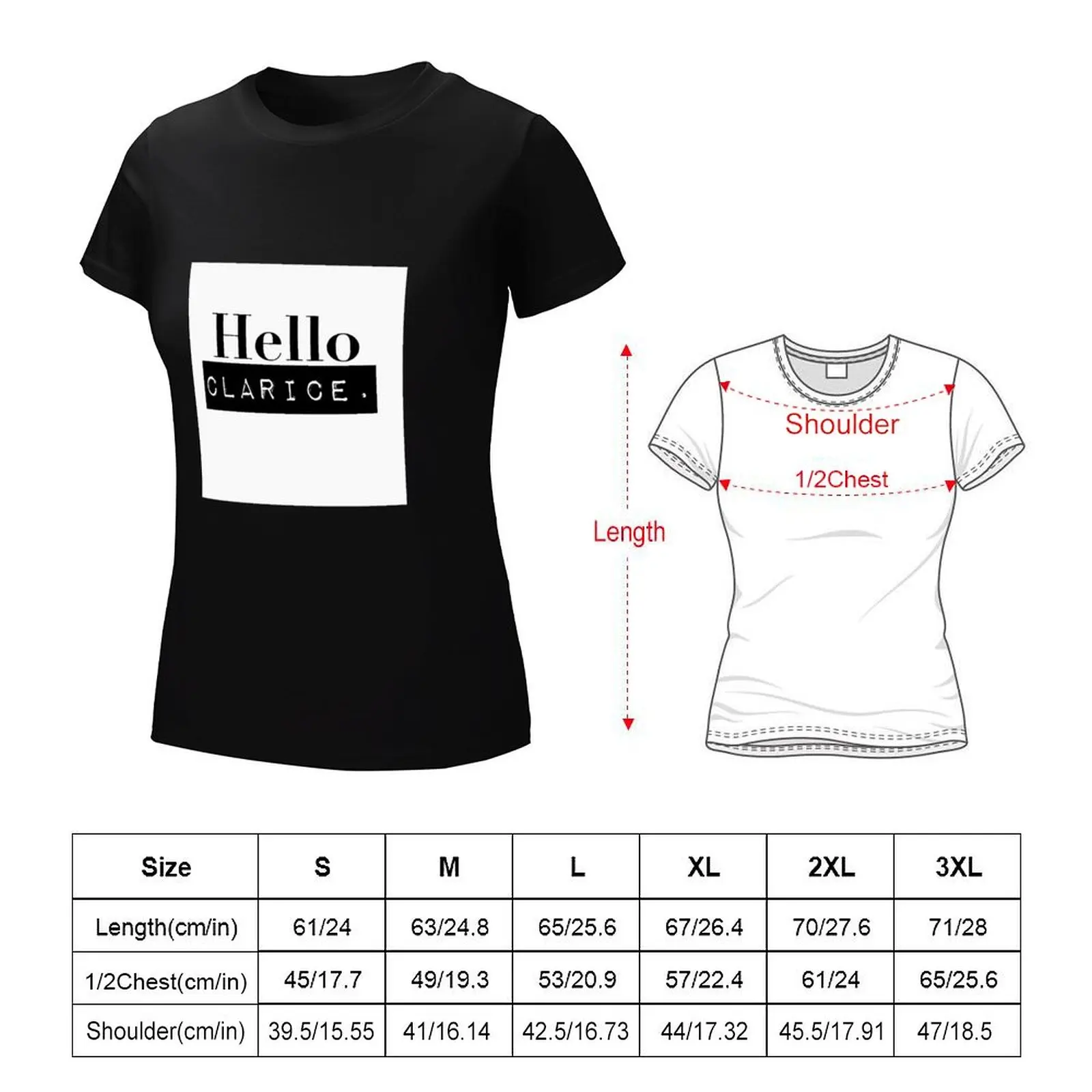 Hello Clarice T-Shirt oversized cute clothes oversized t shirts for Women