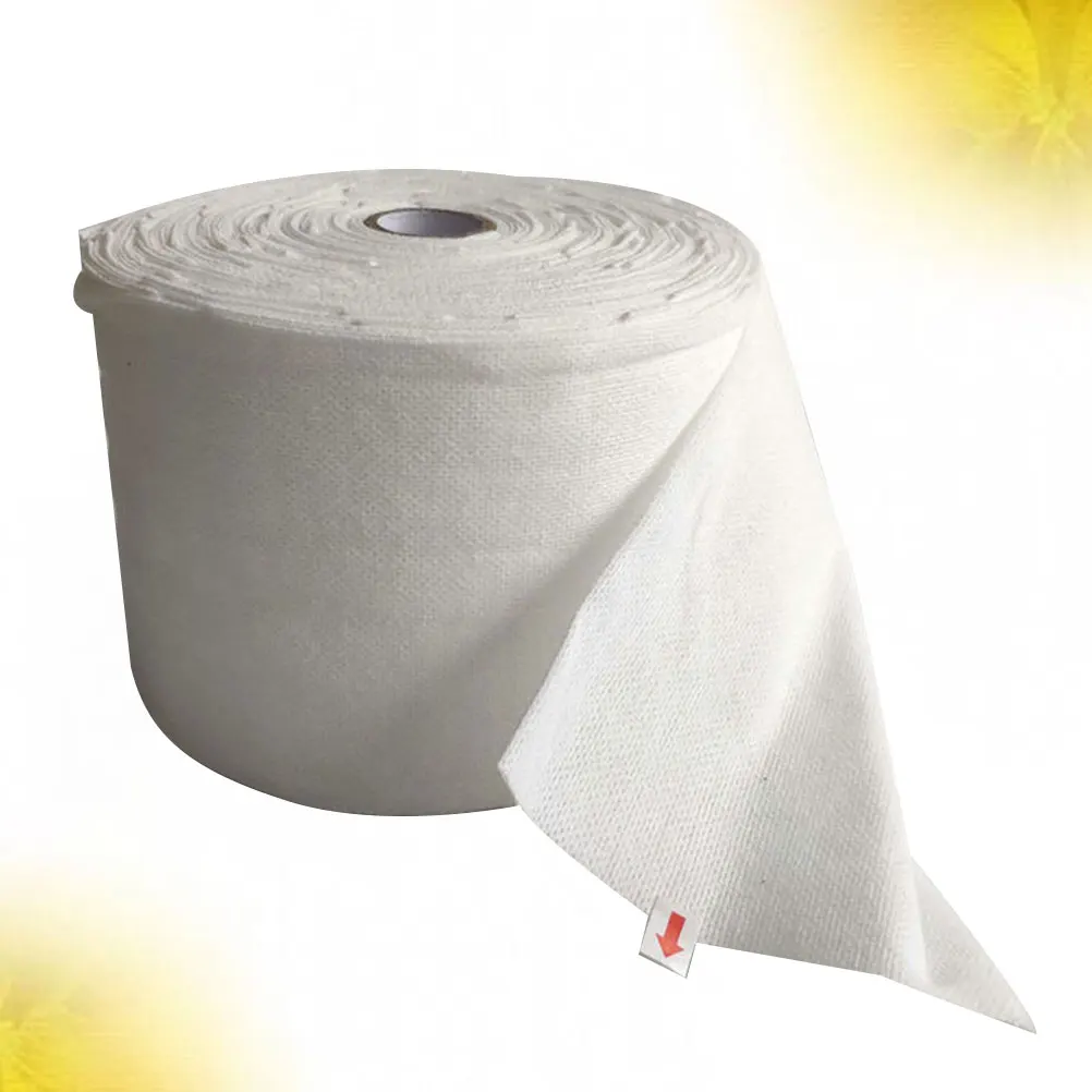 

25 Meter 1 Roll Disposable Round Nonwoven Facial Makeup Remover Wipes Soft Skin Care For Home Salon Lightweight White Face