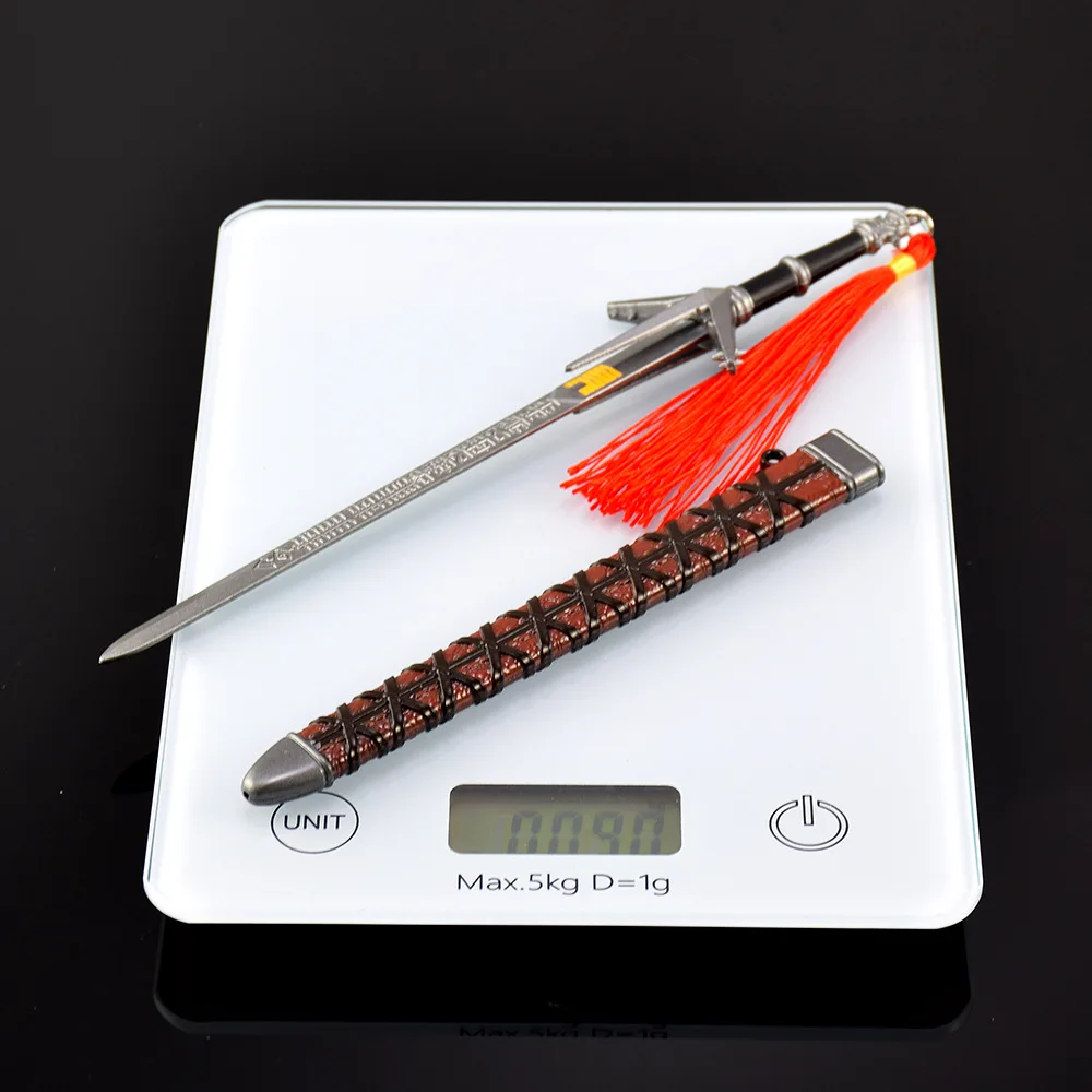 22cm Nowa Figurka z Gry, Metalowy Model Aerondight, Rękodzieło z Pochwą na Miecz, Rekwizyty, Dekoracja na Biurko, Ozdoby, Prezent, Zabawka